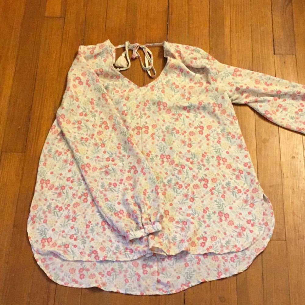 Lauren Conrad floral tie back tunic